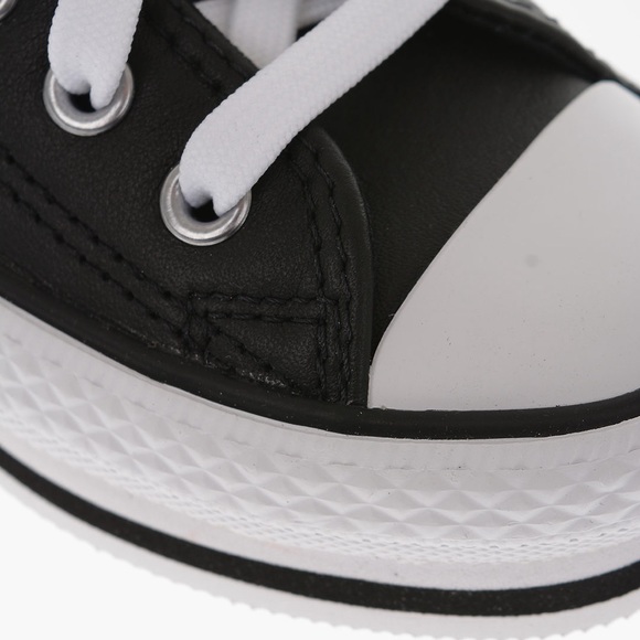 NWOT CONVERSE KIDS CHUCK TAYLOR ALL STAR 4CM LEATHER PLATFORM SNEAKERS SIZE 12 - Picture 4 of 8
